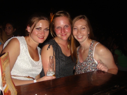 Charlotte, Annika, and me enjoying a night out in Acapulco